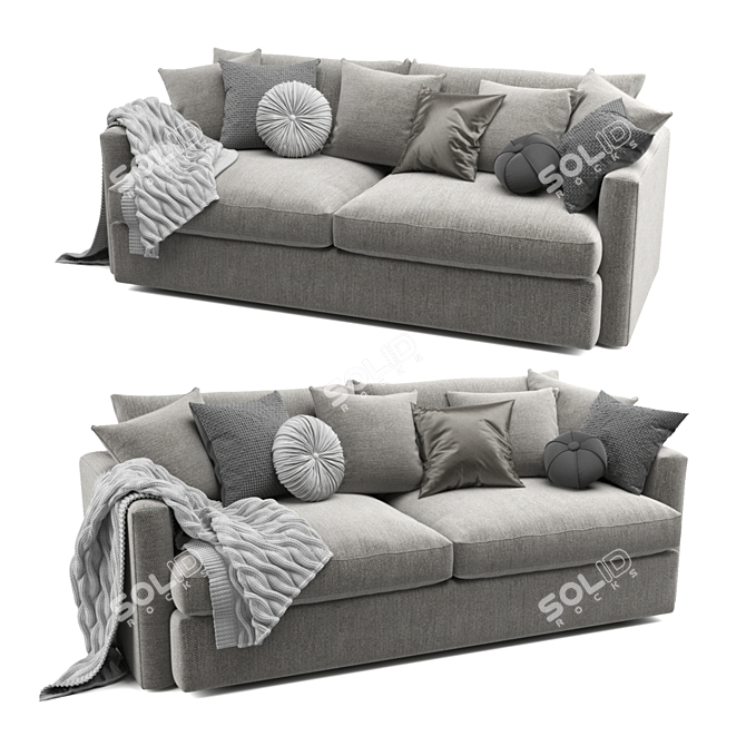 Lounge II 93" Sofa - Elegant Comfort 3D model image 2