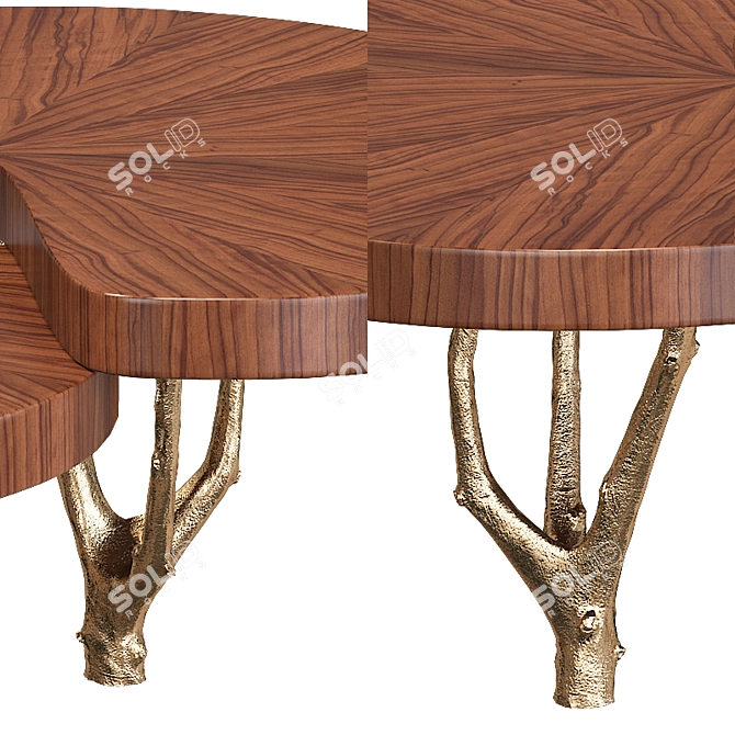 Elegant Lily Coffee Table 3D model image 2