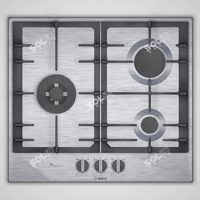 Bosch PCC6A5B90 Cooktop: Sleek and Efficient 3D model image 1