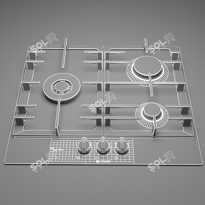 Bosch PCC6A5B90 Cooktop: Sleek and Efficient 3D model image 3