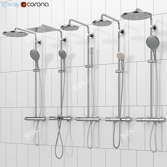 GROHE Rainshower Set 39 | Luxurious Shower System 3D model image 1