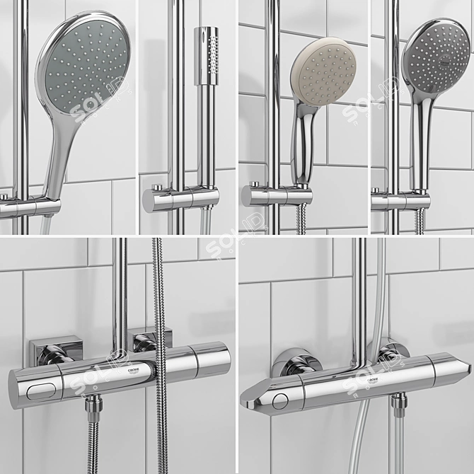 GROHE Rainshower Set 39 | Luxurious Shower System 3D model image 2