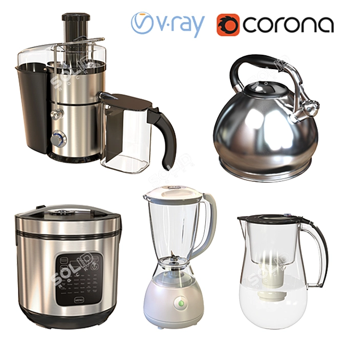 Kitchen Essentials: Blenders, Juicers, Filters & More 3D model image 1