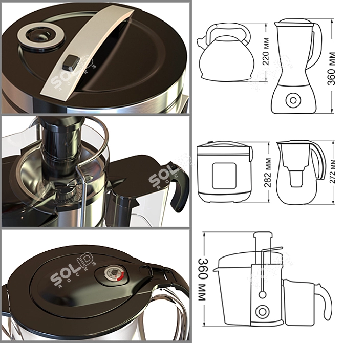 Kitchen Essentials: Blenders, Juicers, Filters & More 3D model image 2