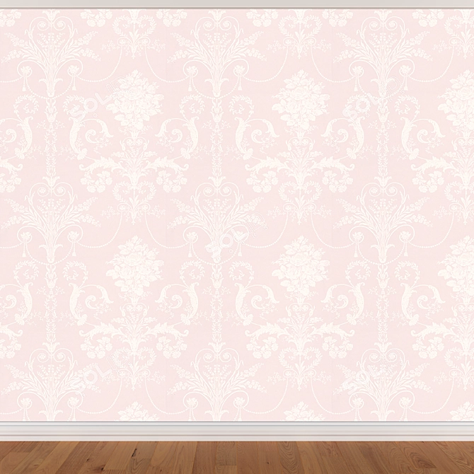 Seamless Wallpaper Set: 3 Colors 3D model image 3