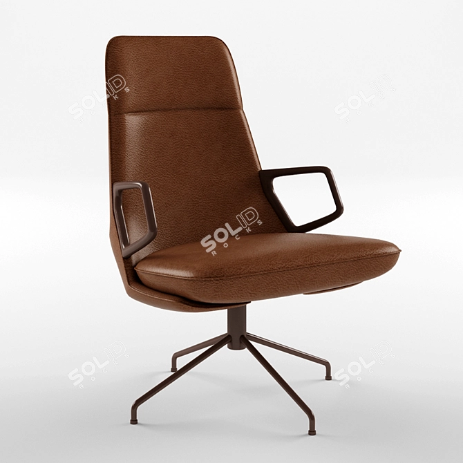 ErgoLux High Back Armchair 3D model image 1