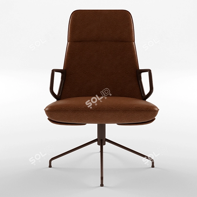 ErgoLux High Back Armchair 3D model image 2