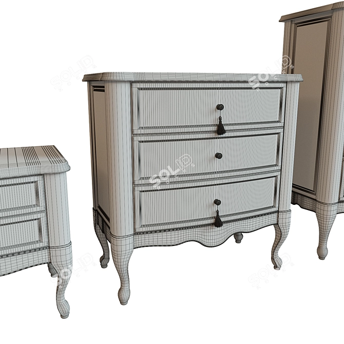 Solid Wood Chests with UVW Unwraps 3D model image 3