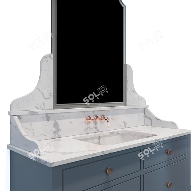 Modern Bathroom Set with 3D Models 3D model image 2