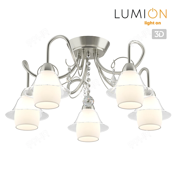 Brittany 3685/5C: Elegant Ceiling Chandelier 3D model image 1