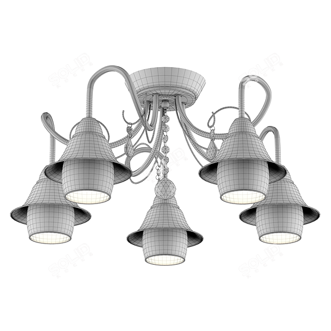 Brittany 3685/5C: Elegant Ceiling Chandelier 3D model image 2