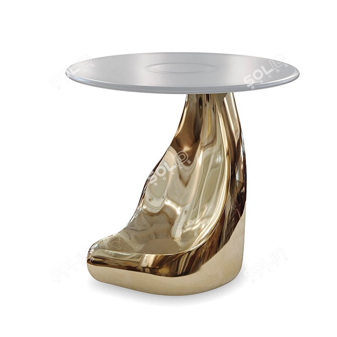 Bronze Glass Fuji Side Table 3D model image 1