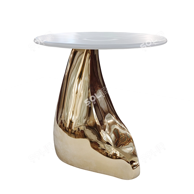 Bronze Glass Fuji Side Table 3D model image 2