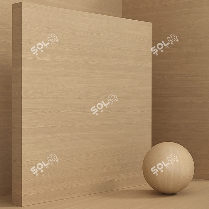 Seamless Wood Veneer Box Set 3D model image 2