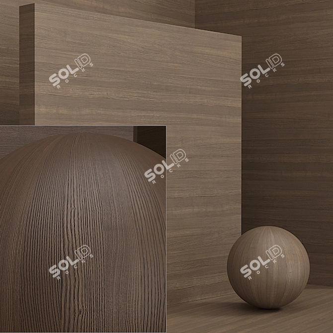 Seamless Wood Veneer Box Set 3D model image 3