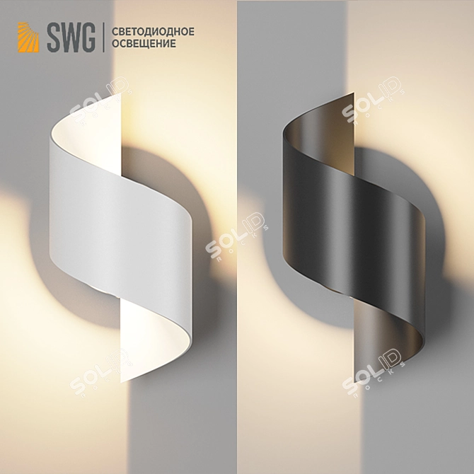 DesignLed OM Spring: Aluminum Profile with 3000K Color Temperature 3D model image 1