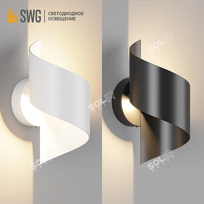 DesignLed OM Spring: Aluminum Profile with 3000K Color Temperature 3D model image 2