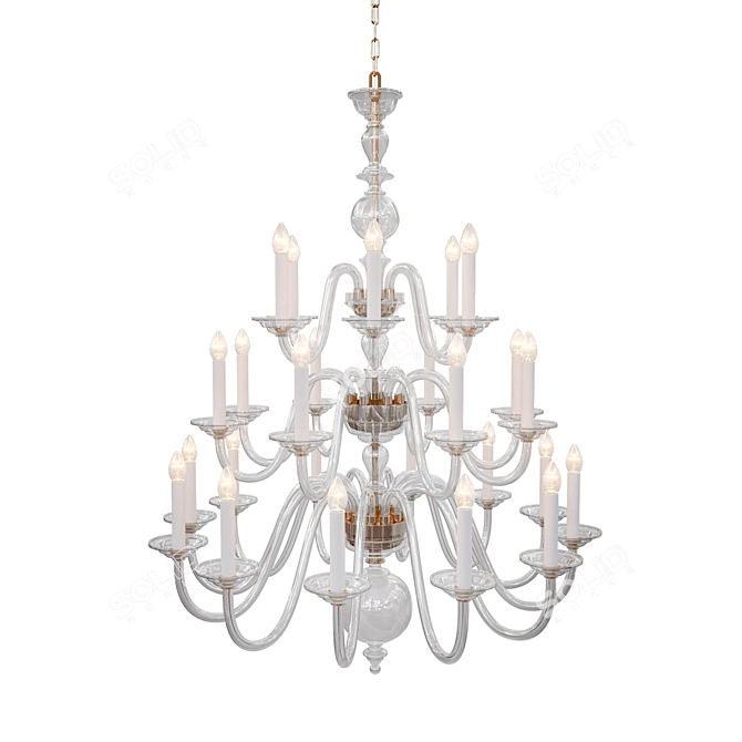 Elegant Eugene Dimmable Pendant 3D model image 1