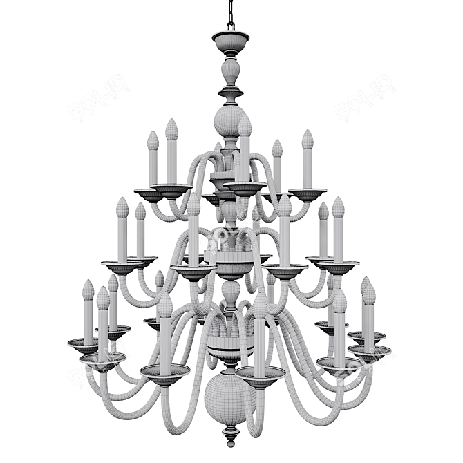 Elegant Eugene Dimmable Pendant 3D model image 3