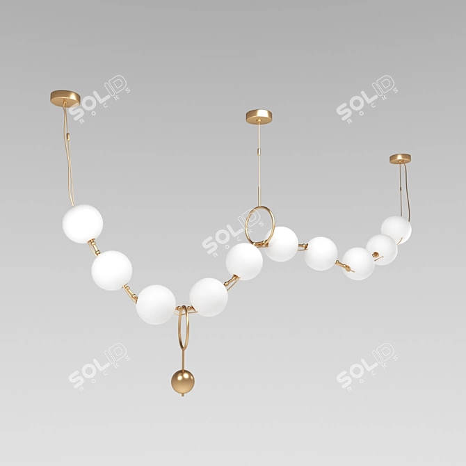 Inodesign Coco 80.123 Modern Gold Pendant Light 3D model image 1