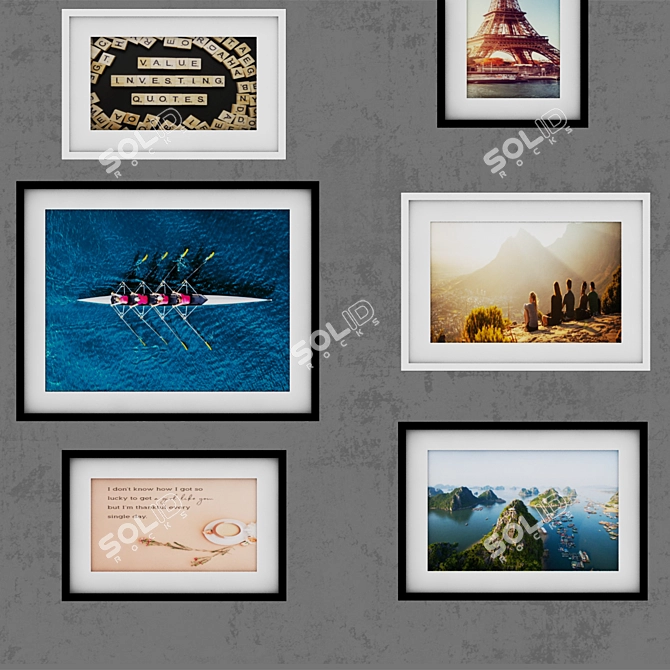  16-Piece Photo Frame Set | Wall Collection 3D model image 2