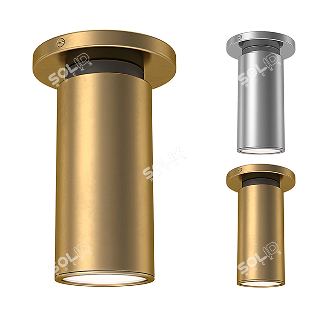 Modern RH Champeaux Flushmount - Realistic and Sleek 3D model image 1