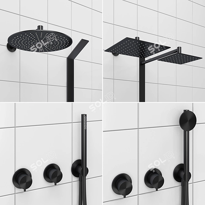 CEA Shower Systems & Faucets Set 3D model image 2