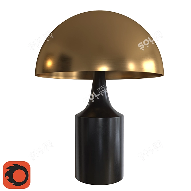 Vintage-inspired Hudson Table Lamp 3D model image 1