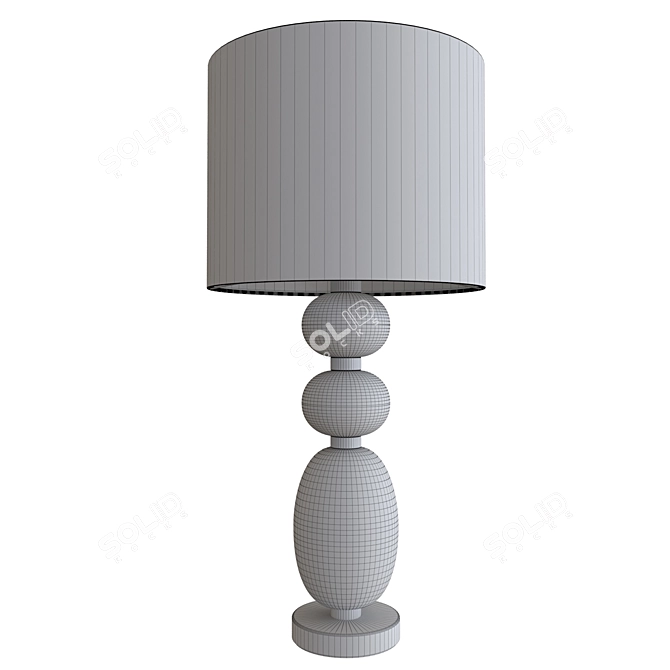 Frosted Glass & Brass Lilah Lamp 3D model image 2