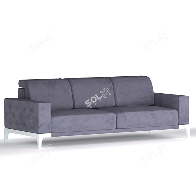 Elegant Broadway Sofa 3D model image 1