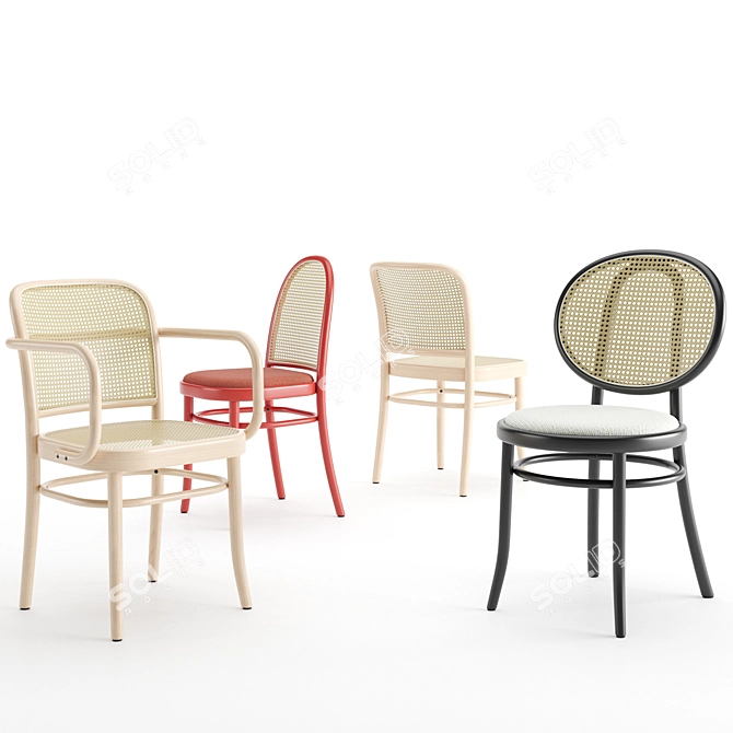 Thonet Vienna: N 811, N 0 & Morris Chairs 3D model image 2