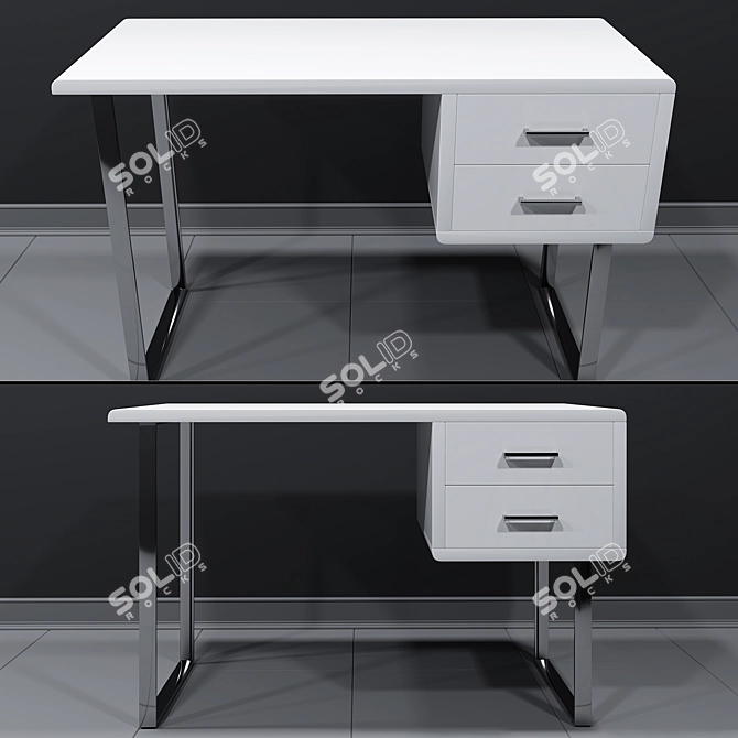 Contemporary Quadro Writing Desk 3D model image 1