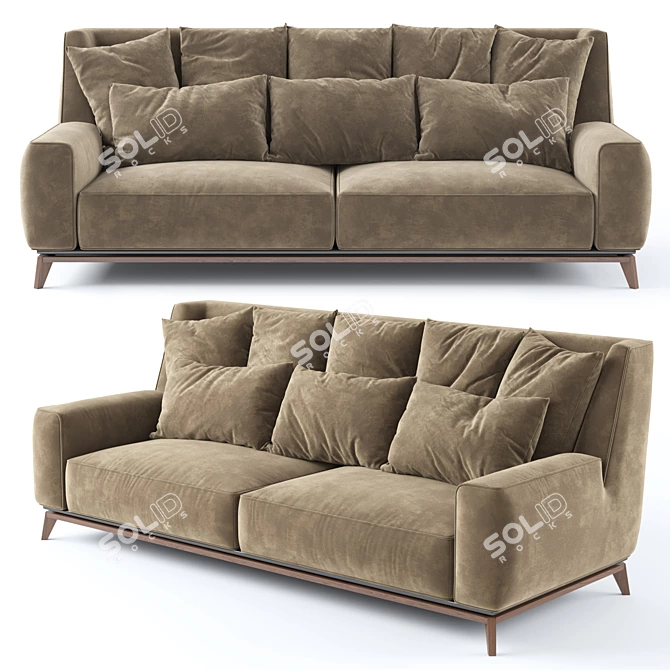 Sophisticated 2-Seater Sofa: Vibieffe 430 OPERA 3D model image 1