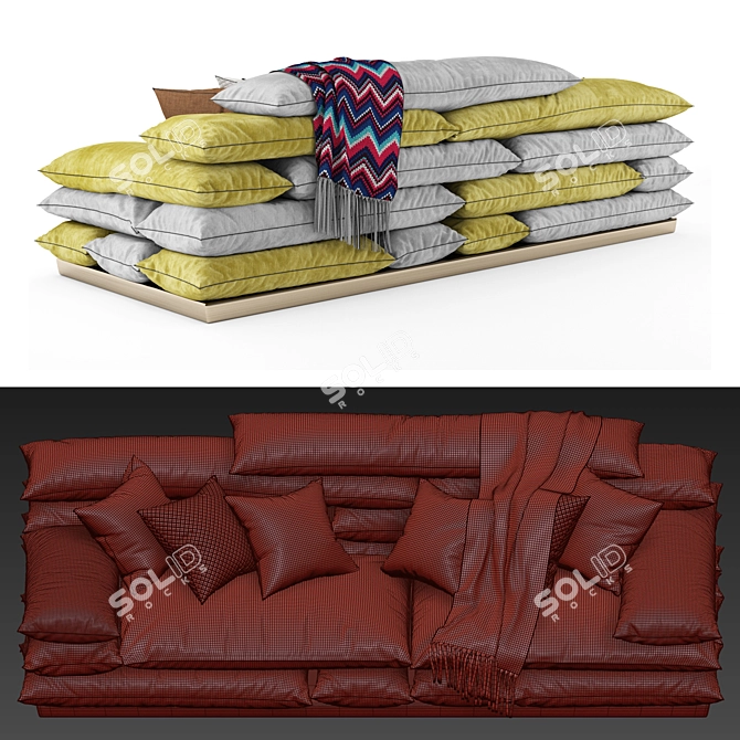 Luxury Roberto Cavalli Sofa 3D model image 3