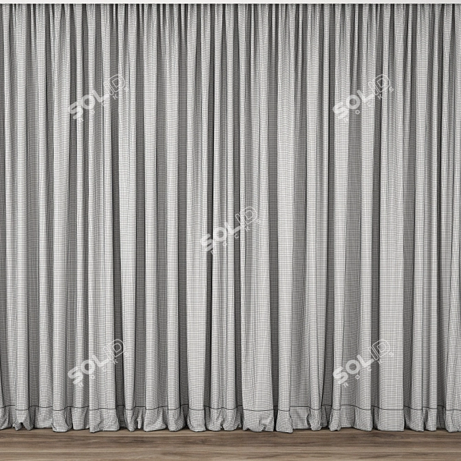 Elegant Curtain Model: 3D Max & OBJ 3D model image 2