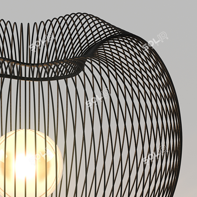 Zuma Cage Table Lamp: Sleek & Stylish Lighting 3D model image 2