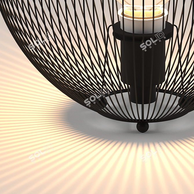 Zuma Cage Table Lamp: Sleek & Stylish Lighting 3D model image 3