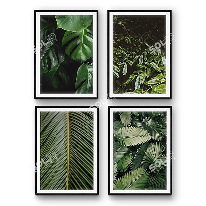 Tropical Leaves Set 27 3D model image 1