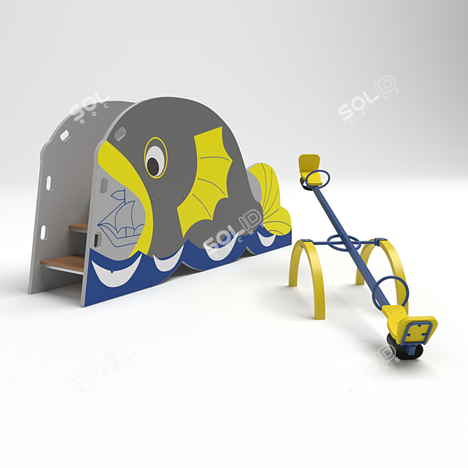 Peony Playground Equipment 3D model image 1