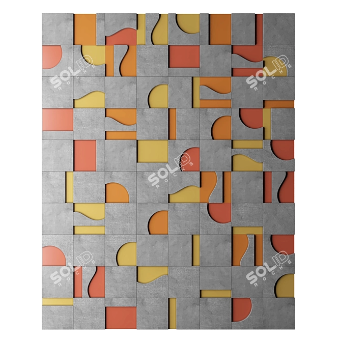 Stylish Wall Tile 1 3D model image 1