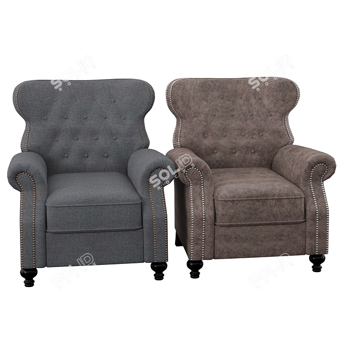 Cozy Armchair for Ultimate Comfort 3D model image 2