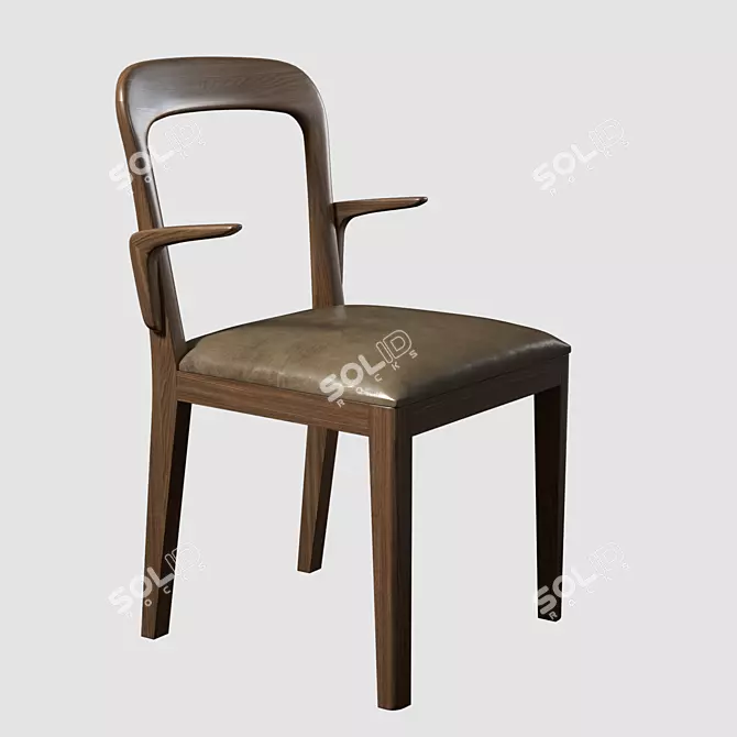 Modern Upholstered Gaya Chair 3D model image 1