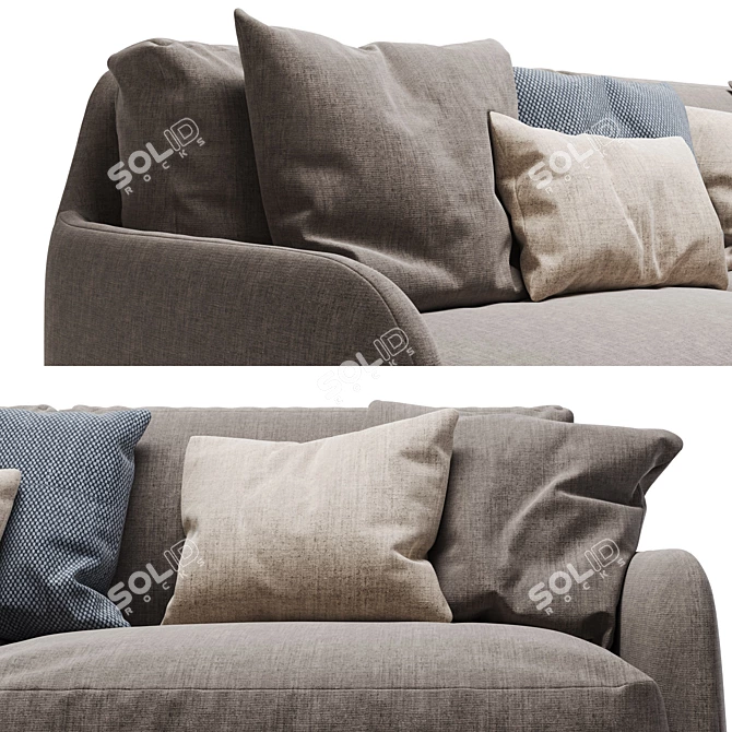 Elegant 2-Seater Sofa: Ditre Italia Eliot 3D model image 2