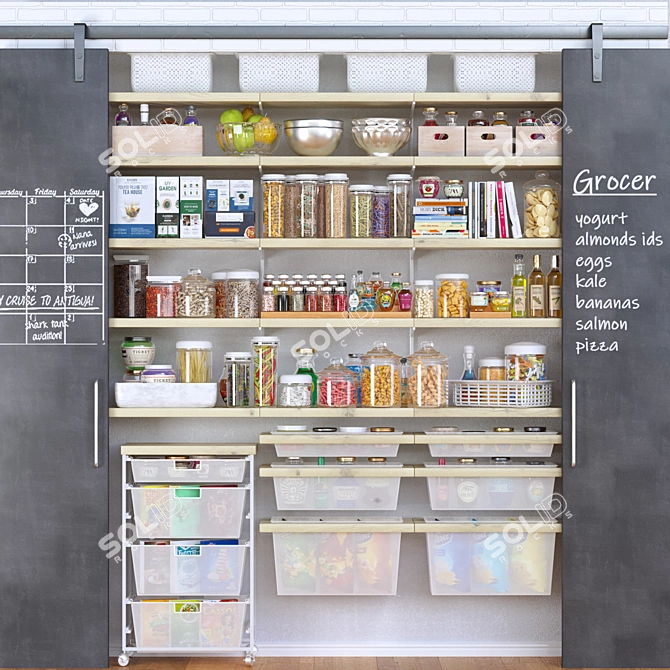 Kitchen Essentials: Kupboard42 3D model image 1