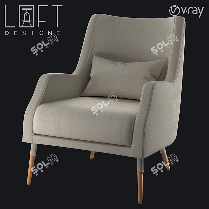LoftDesign Armchair - Stylish and Comfortable 3D model image 1