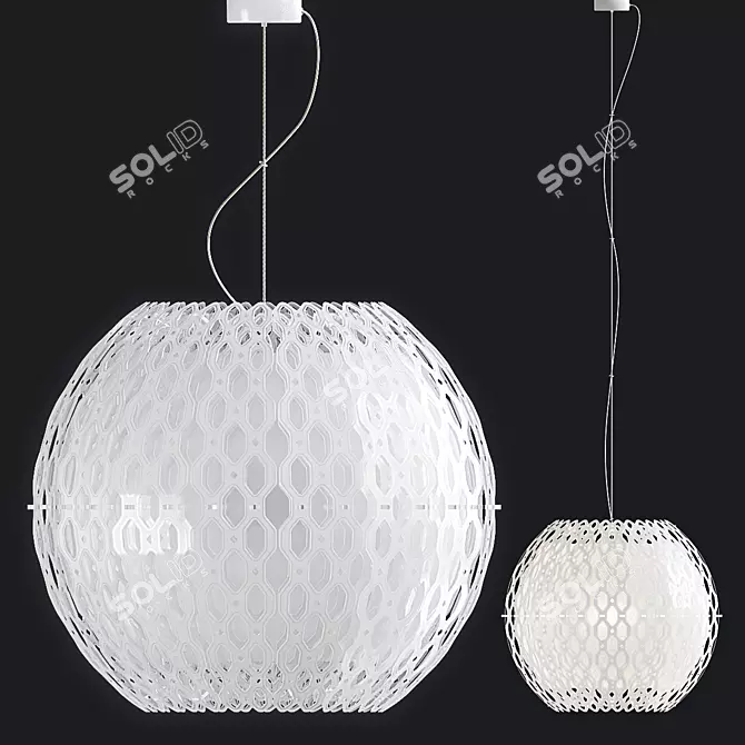 Elegant Charlotte Globe Pendant Light 3D model image 1
