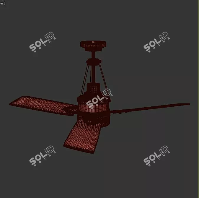 Cool Breeze Ceiling Fan 3D model image 3