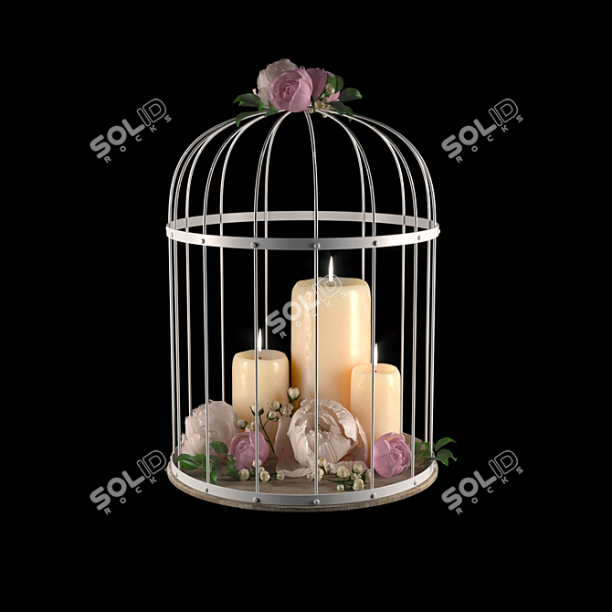 Elegant Decorative Cage 3D model image 1