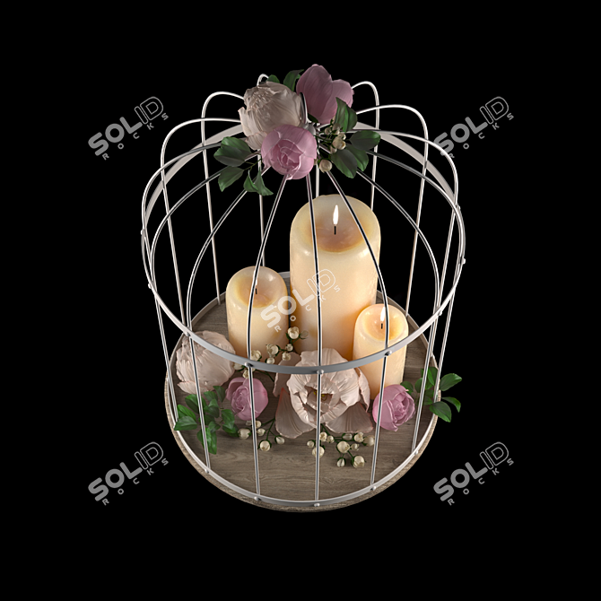 Elegant Decorative Cage 3D model image 2