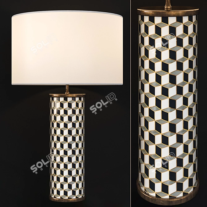 Jonathan Adler Carnaby Table Lamp 3D model image 1